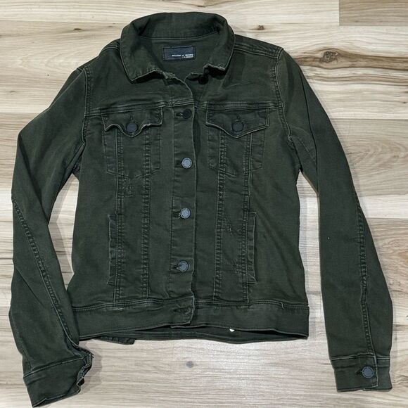 Articles of Society Green Vegas Jean Jacket Women’s XS - Picture 1 of 4